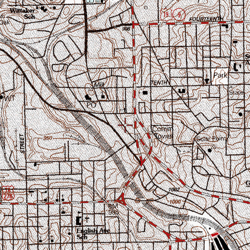 Topographic Map of Haygood School, GA
