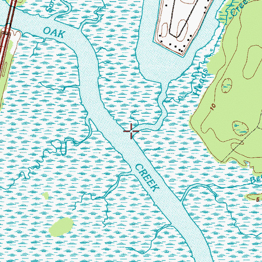 Topographic Map of Heads Creek, GA