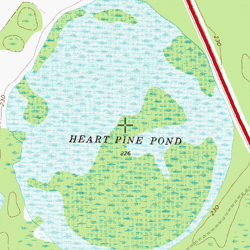 Topographic Map of Heart Pine Pond, GA