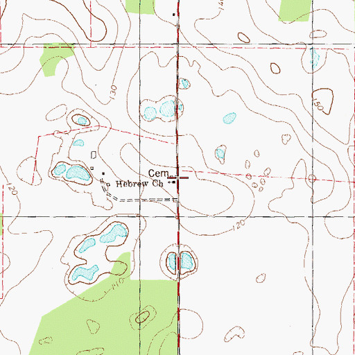 Topographic Map of Hebrew Church, GA