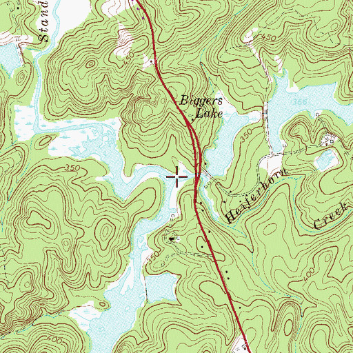 Topographic Map of Heiferhorn Creek, GA