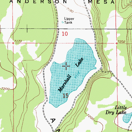 Topographic Map of Marshall Lake, AZ
