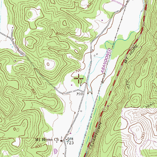 Topographic Map of Hematite Branch, GA