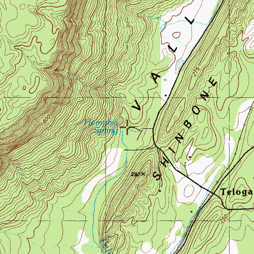 Topographic Map of Hemphill Spring, GA