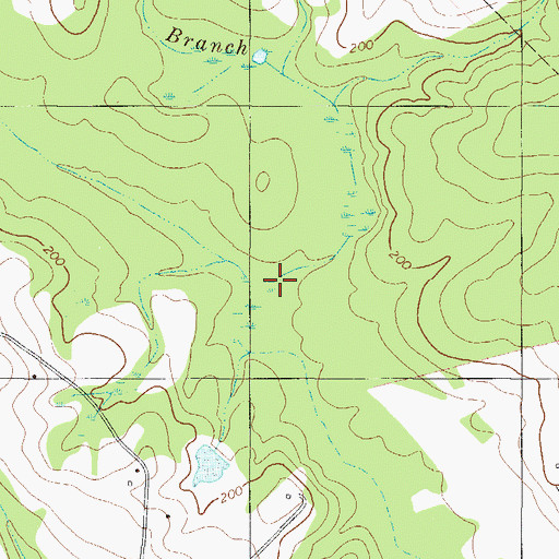 Topographic Map of Hen Coop Branch, GA