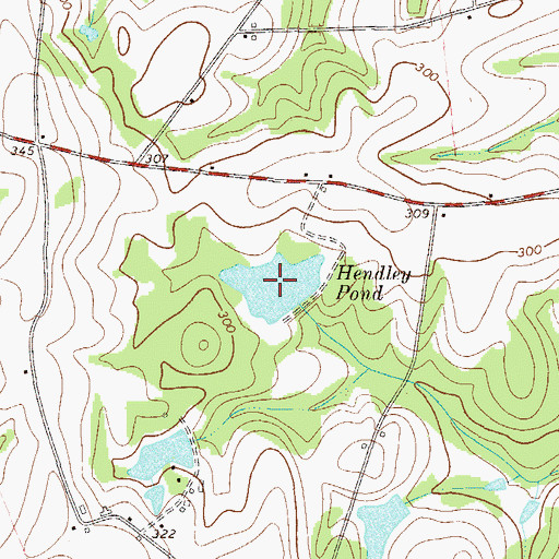 Topographic Map of Hendley Pond, GA