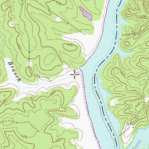 Topographic Map of Herndon Branch, GA