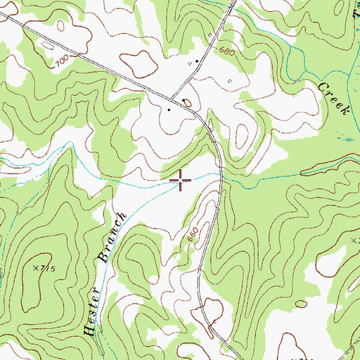 Topographic Map of Hester Branch, GA