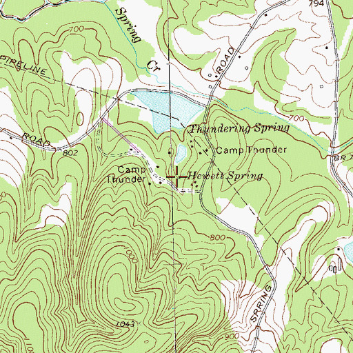 Topographic Map of Hewett Spring, GA