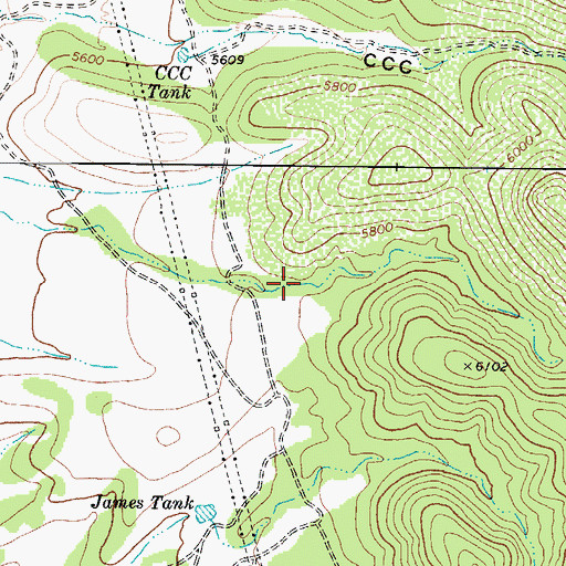 Topographic Map of Martin Canyon, AZ