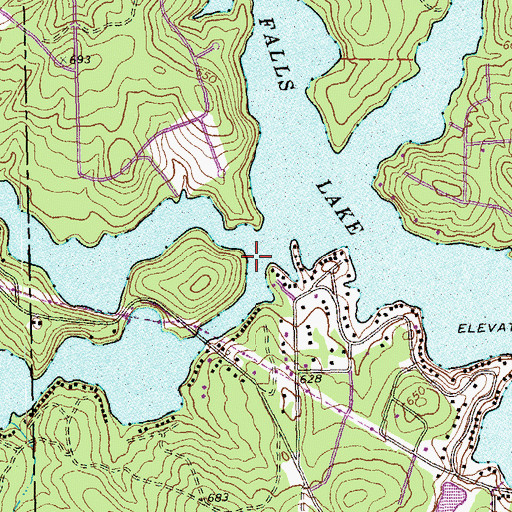 Topographic Map of High Falls Lake, GA
