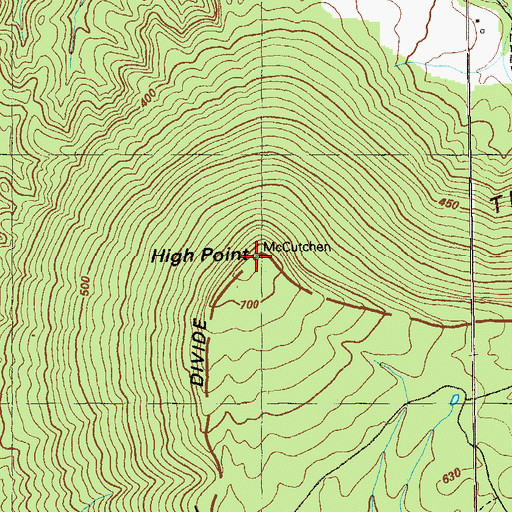 Topographic Map of High Point, GA