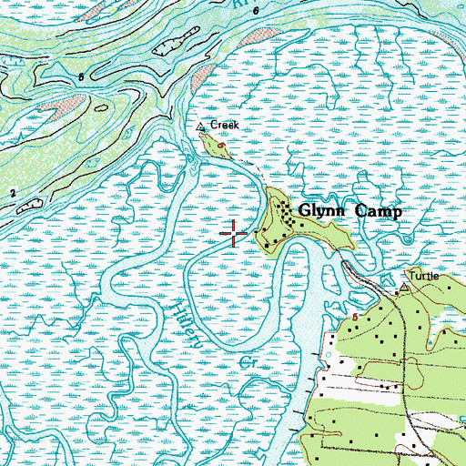 Topographic Map of Hillery Creek, GA