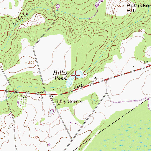 Topographic Map of Hillis Pond, GA