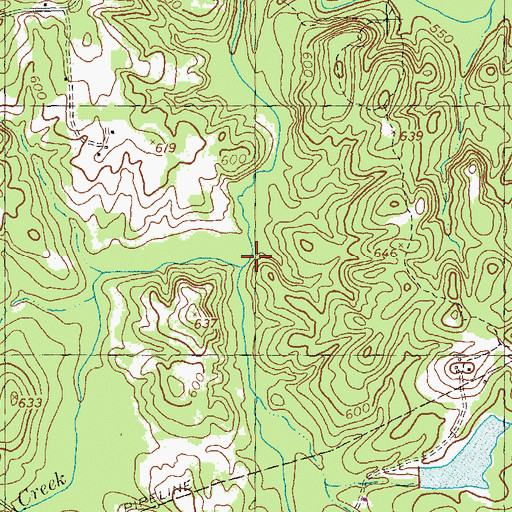 Topographic Map of Hinton Creek, GA