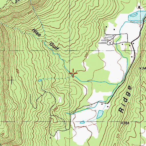 Topographic Map of Hise Gulf, GA