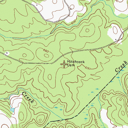 Topographic Map of Waggoner Grove Cemetery, GA