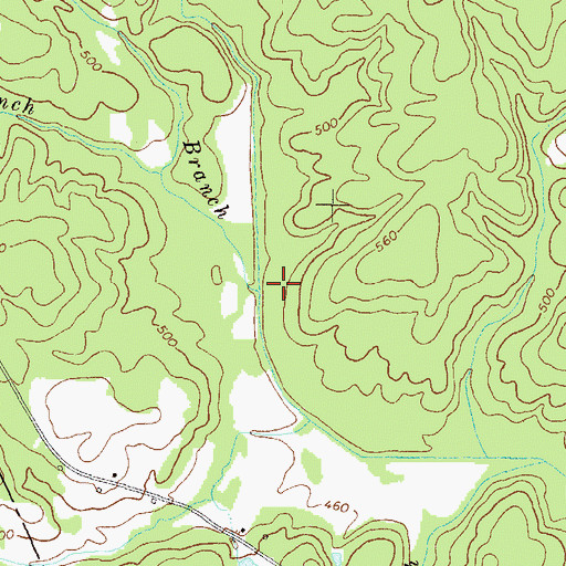 Topographic Map of Hobb Branch, GA