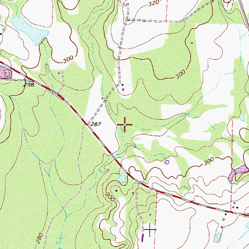 Topographic Map of Hobby Creek, GA