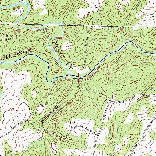 Topographic Map of Hog Branch, GA