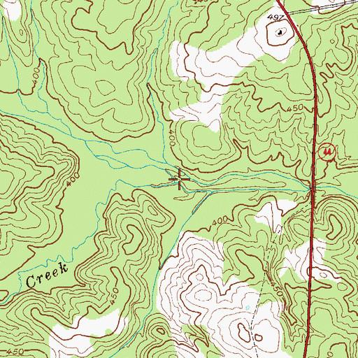 Topographic Map of Hog Fork, GA