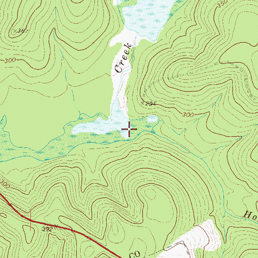 Topographic Map of Hogan Branch, GA