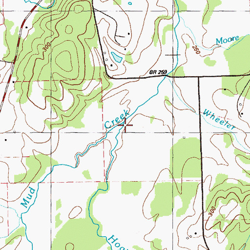 Topographic Map of Hogjowl Creek, GA