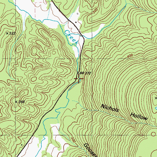 Topographic Map of Hogjowl Valley, GA