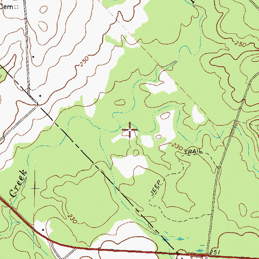 Topographic Map of Hogpen Branch, GA