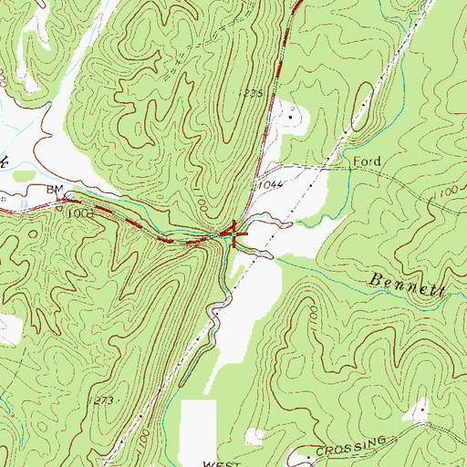 Topographic Map of Holcomb Creek, GA
