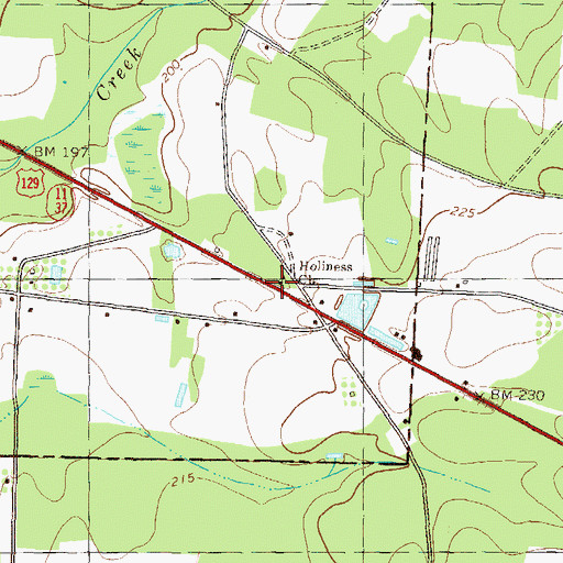 Topographic Map of Holiness Church, GA