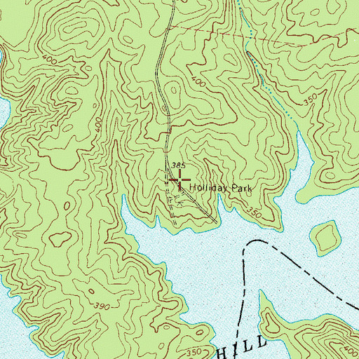 Topographic Map of Holliday Park, GA