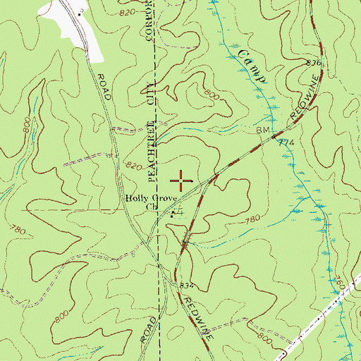 Topographic Map of Holly Grove Church, GA