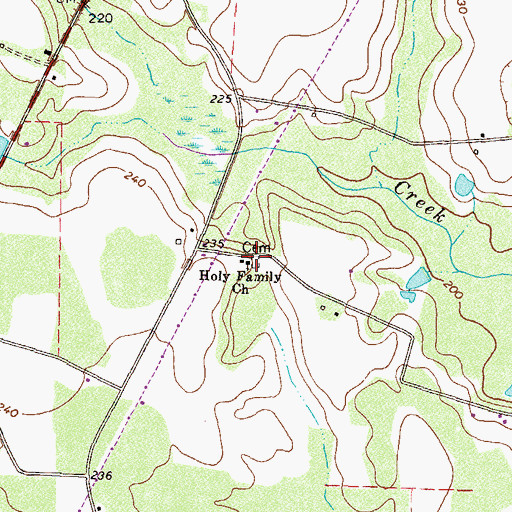Topographic Map of Holy Family Chapel, GA