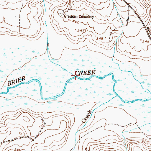 Topographic Map of Hopeful Branch, GA