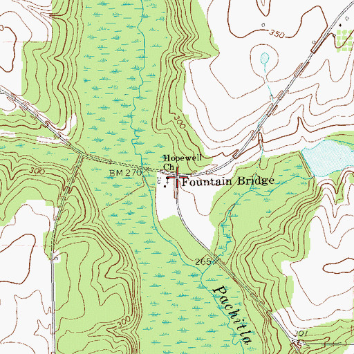 Topographic Map of Hopewell Church, GA