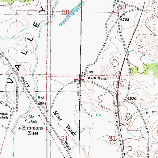 Topographic Map of Mati Ranch, AZ