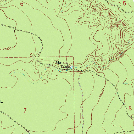 Topographic Map of Matson Tank, AZ