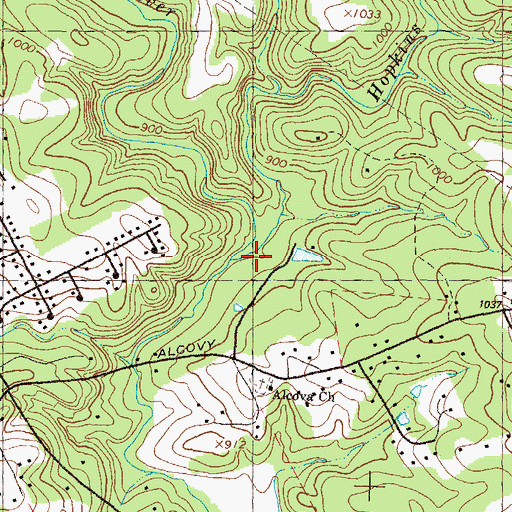 Topographic Map of Hopkins Creek, GA