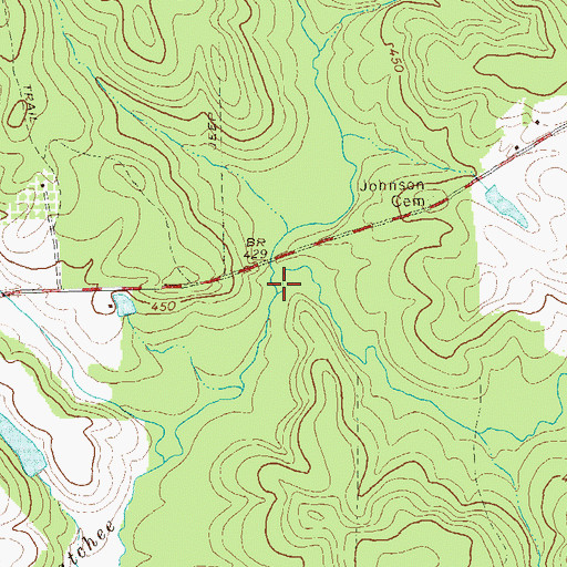 Topographic Map of Horse Creek, GA