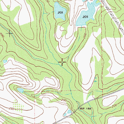 Topographic Map of Horse Creek, GA