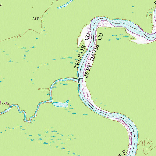 Topographic Map of Horse Creek, GA