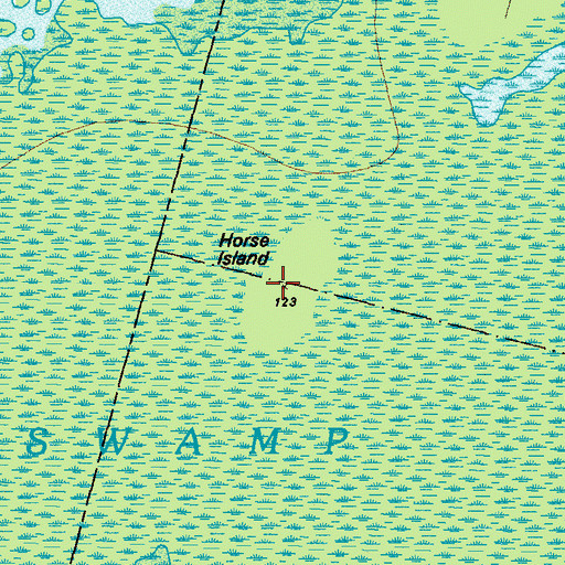 Topographic Map of Horse Island, GA