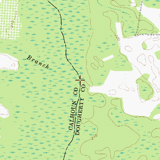 Topographic Map of Horse Lot Branch, GA