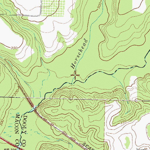 Topographic Map of Horsehead Creek, GA