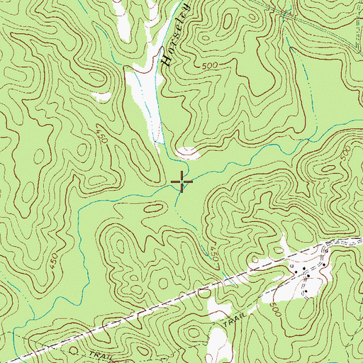 Topographic Map of Horseley Branch, GA
