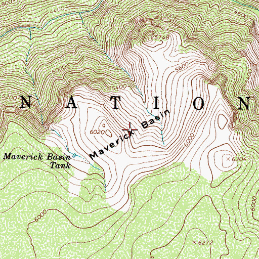 Topographic Map of Maverick Basin, AZ