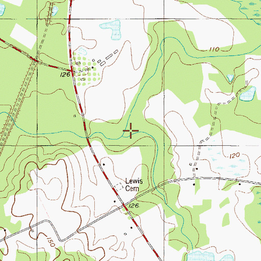 Topographic Map of Horsepen Branch, GA