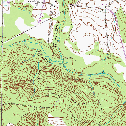 Topographic Map of Horsepen Branch, GA