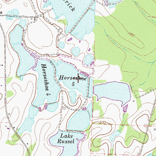Topographic Map of Horseshoe 5, GA